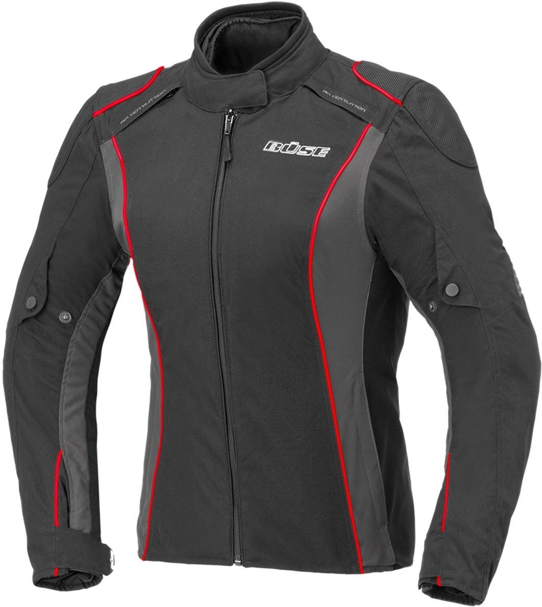 Büse Blouson Cara D noir/rouge fluo