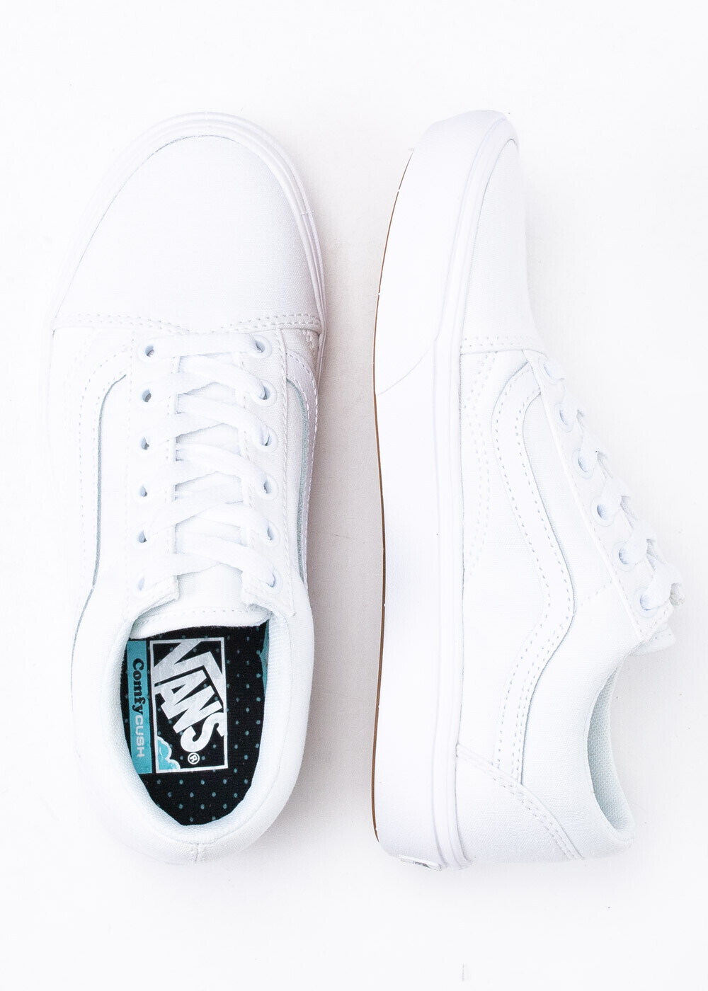 Vans old skool white comfycush sales