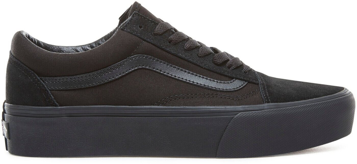 Black suede platform vans online