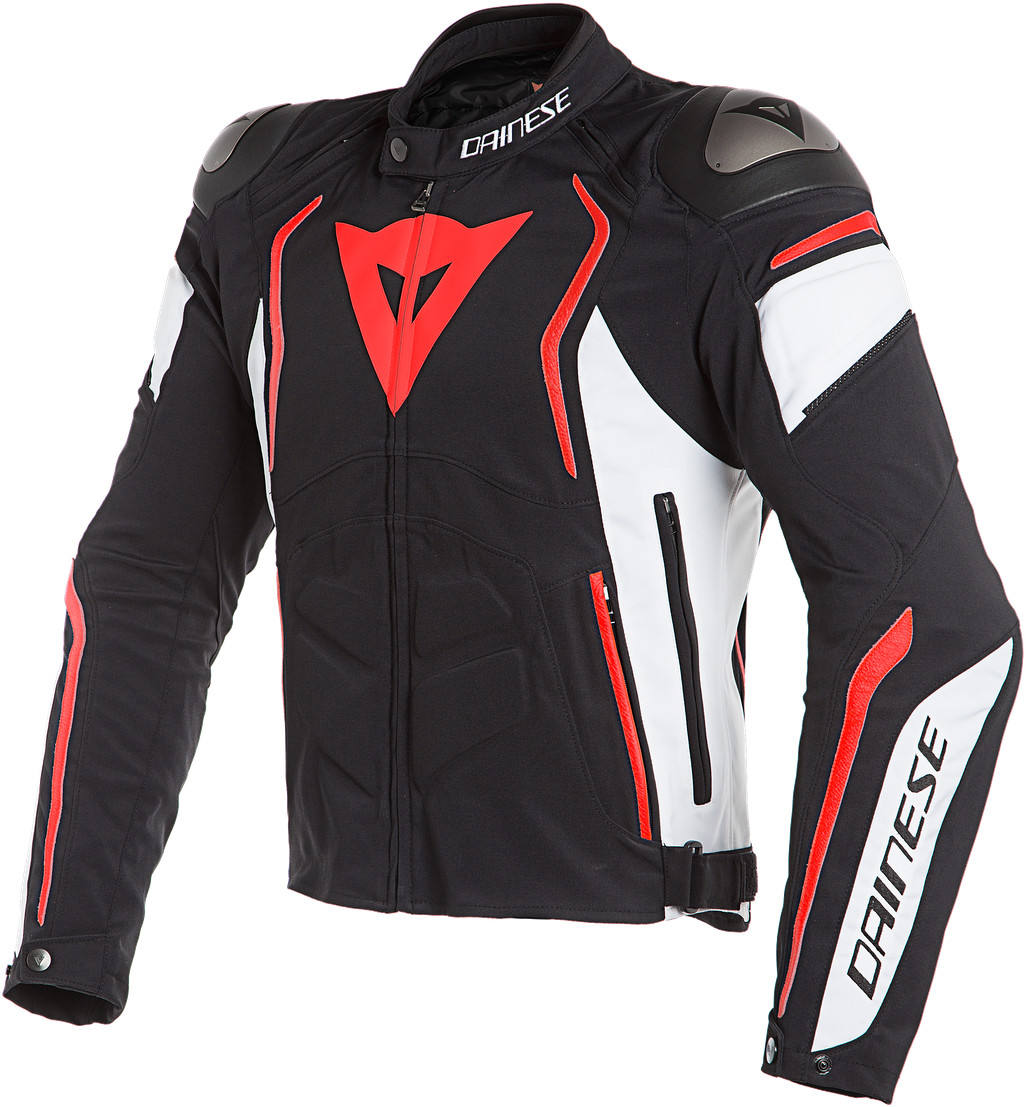 Dainese Blouson Dyno Text noir/blanc/rouge