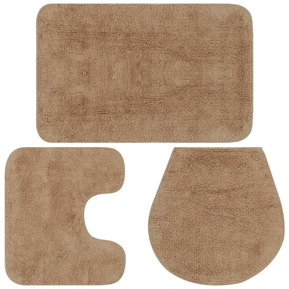 vidaXL Bath Mats Set 3 pcs. textile (133223)