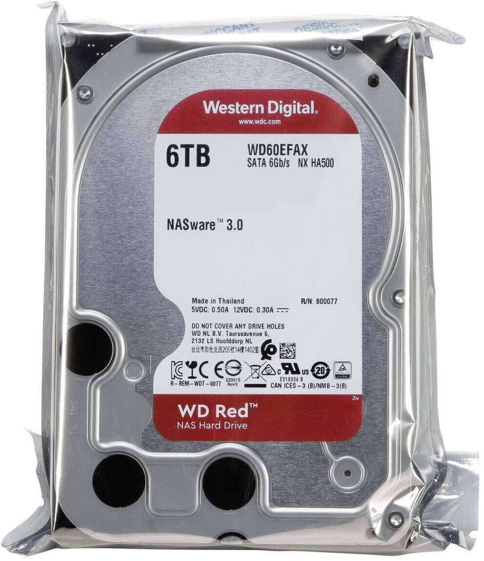 Western Digital - WD RED 1 To - 3.5'' SATA III 6 Go/s - Cache 64 Mo - Rouge  - Disque Dur interne - Rue du Commerce