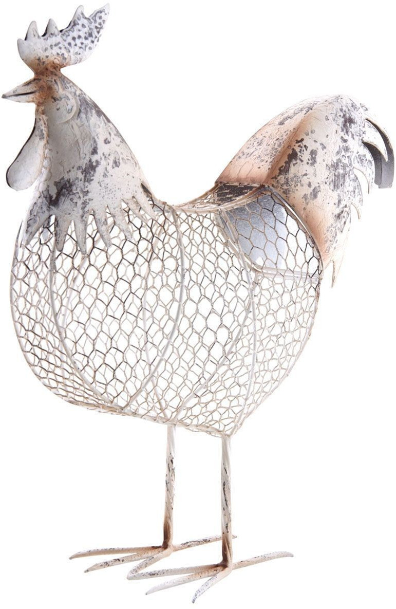 Aubry Gaspard Coq en métal laqué vieilli