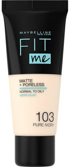 Photos - Foundation & Concealer Maybelline Fit me! Matte + Poreless Make-up 103 - Pure Ivory (3 