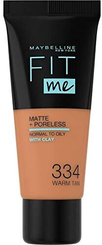 Photos - Foundation & Concealer Maybelline Fit me! Matte + Poreless Make-up 334 Warm Tan  (30ml)