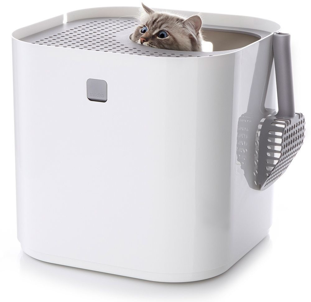 Modkat Bac à litière pour chat blanc Modkat Bac à litière pour chat blanc