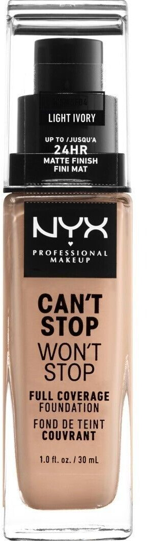 NYX Make-up Can't Stop Won't Stop 24-Hour Foundation 4 Light Ivory (30ml)