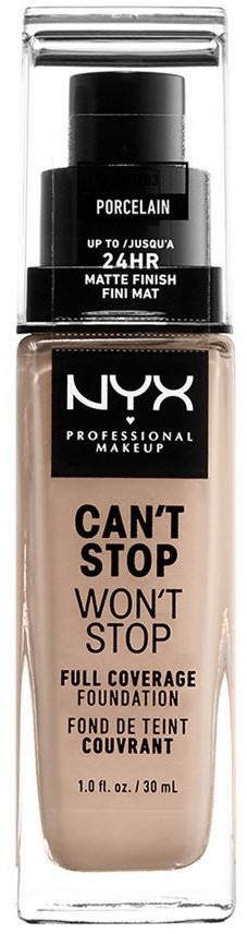 NYX Make-up Can't Stop Won't Stop 24-Hour Foundation 3 Porcelain (30ml)
