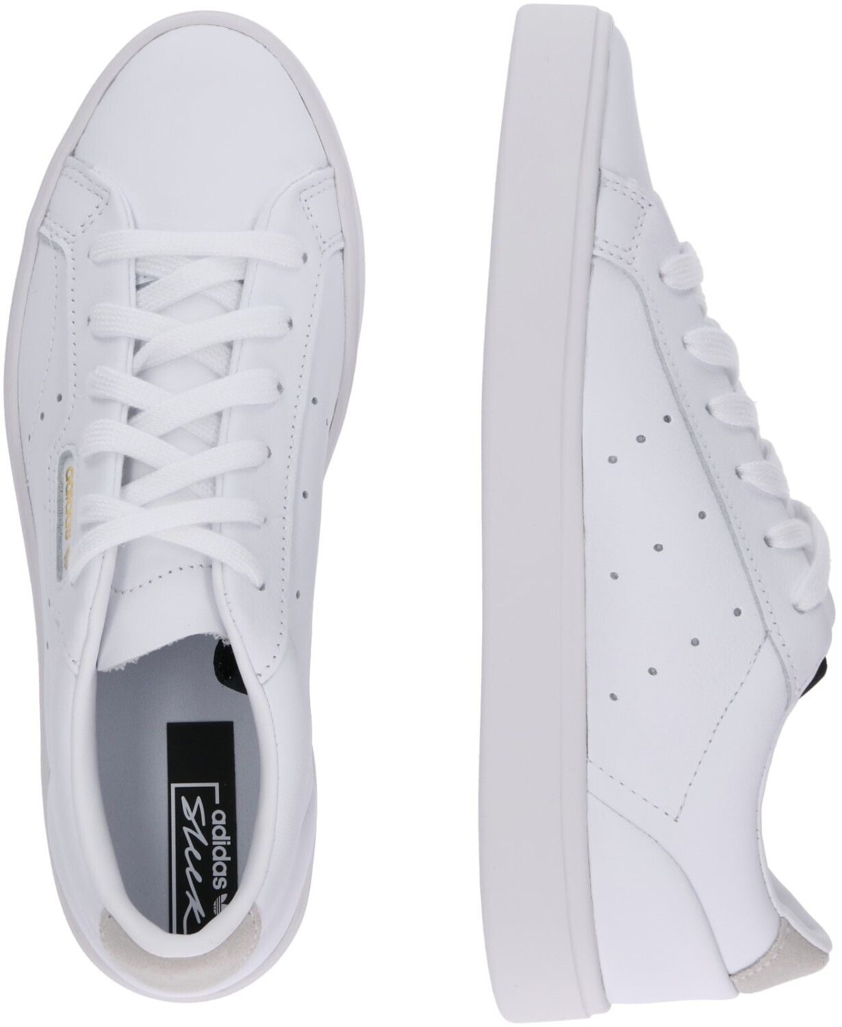 adidas Originals SLEEK SUPER - Sneaker low - footwear white/crystal  white/core black/weiß 