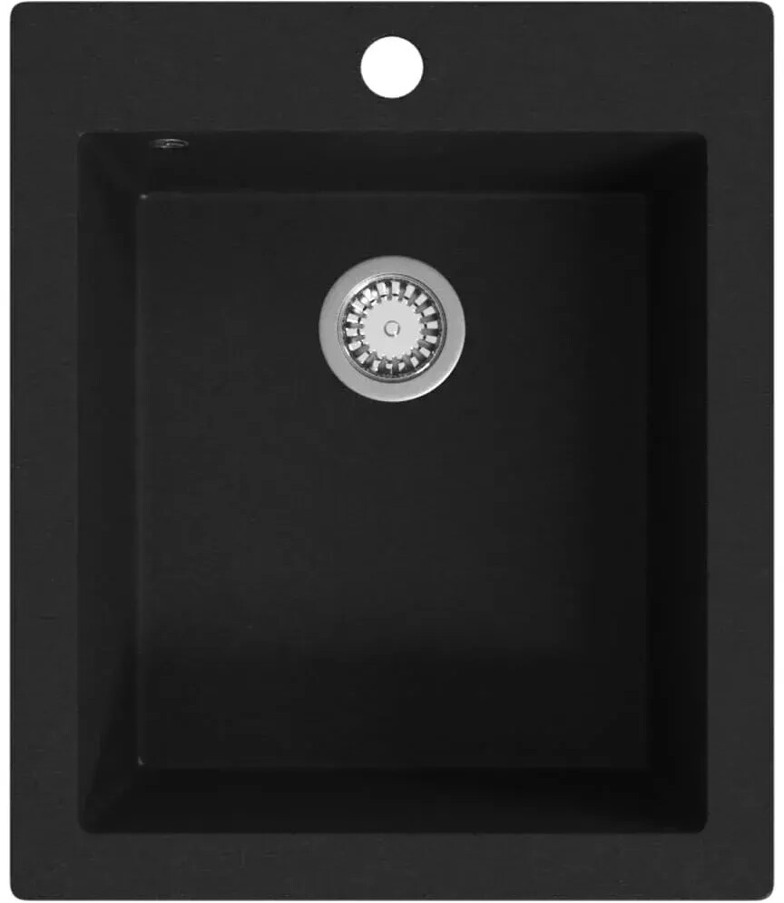 VidaXL Overmount kitchen sink Black (141672)