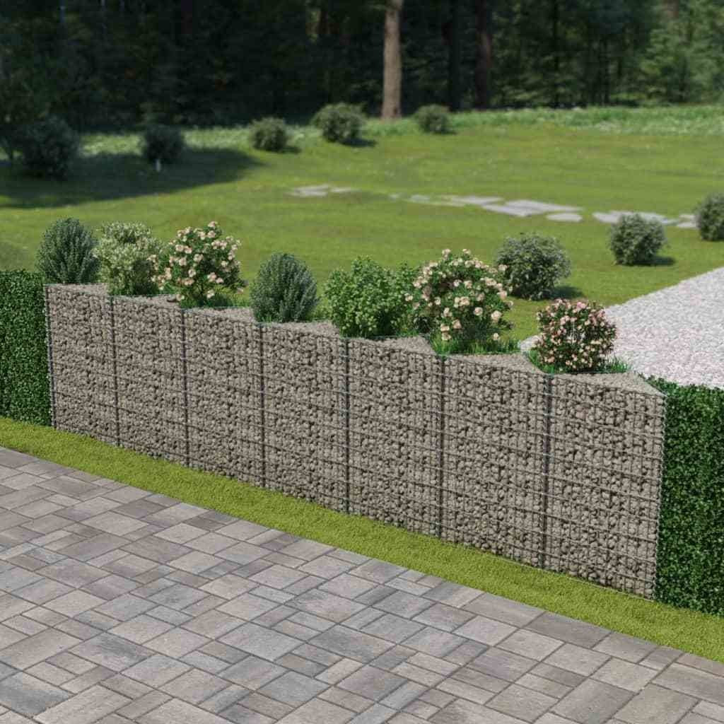 vidaXL Clôture en gabion 450 x 30 x 100 cm
