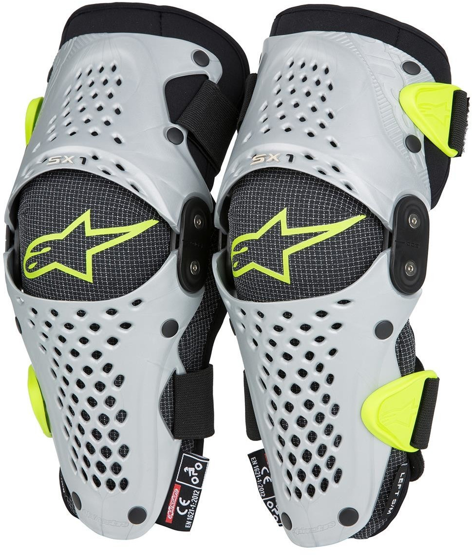 Alpinestars Kids Knee Protector SX1 Silber/ Yellow au meilleur prix