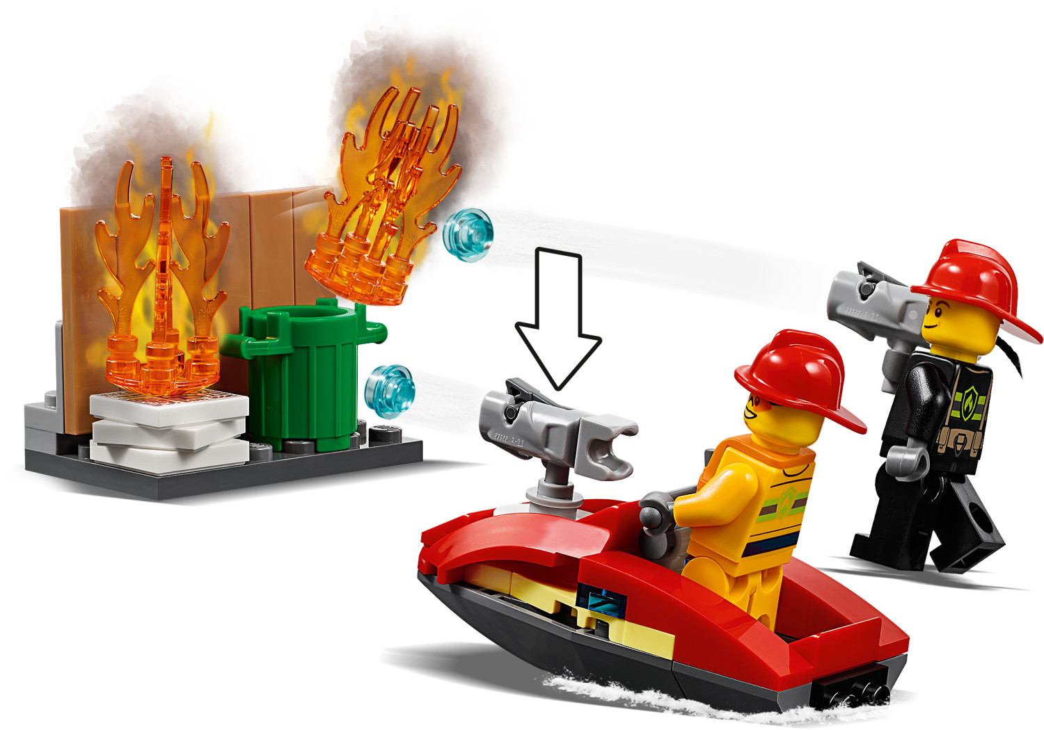 Lego city fire station 60215 fire rescue tower building set sales