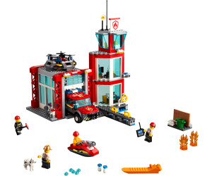 Lego city - 60004 - jeu de construction - la caserne des pompiers - Lego -  Achat & prix