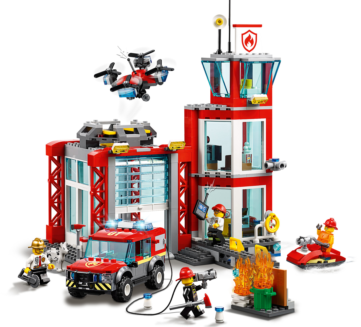 Soldes LEGO City - La caserne de pompiers (60215) 2024 au meilleur prix sur