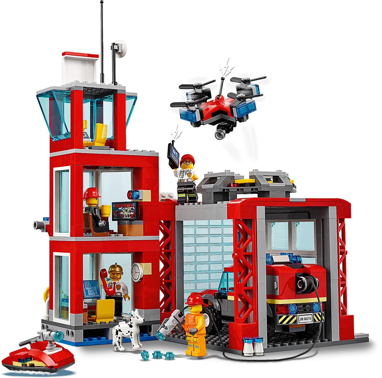 Soldes LEGO City - La caserne de pompiers (60215) 2024 au meilleur prix sur