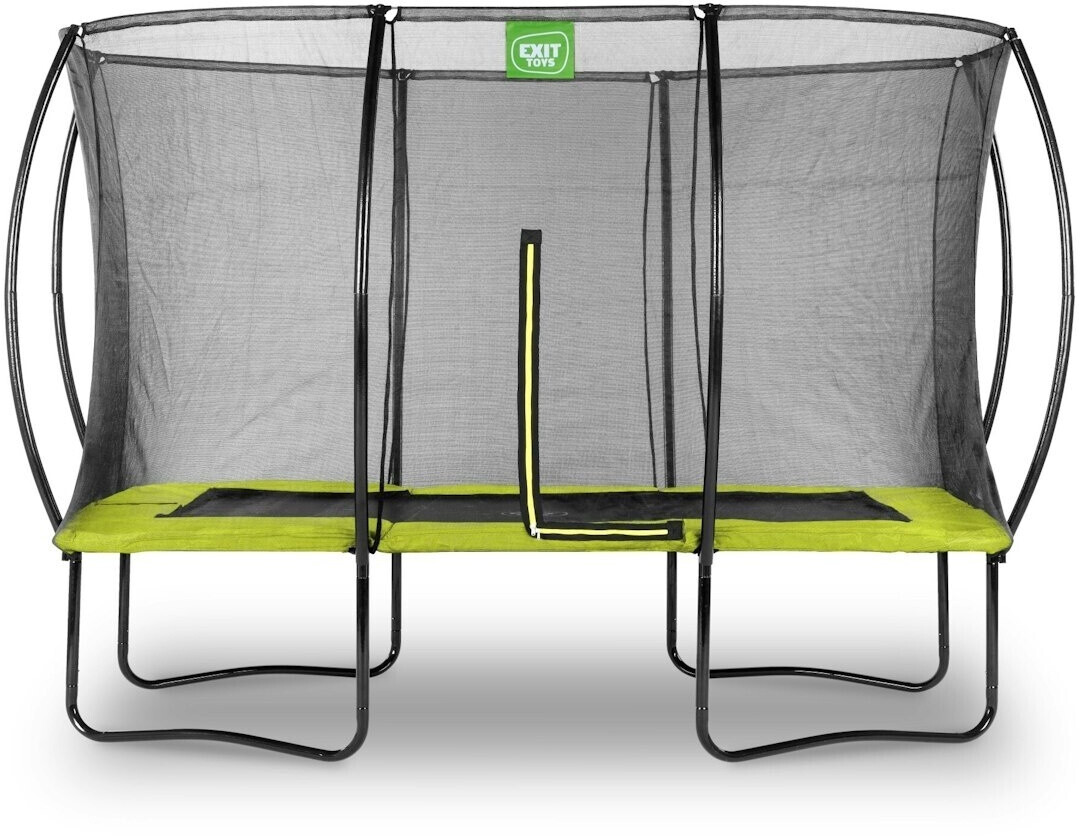 Exit Toys Trampolin Silhouette 244x366 cm with Safty Net lime