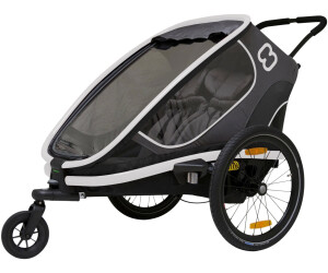 Remorque Vélo Hamax Outback 2 Places – Légère, Sièges Inclinables, Fenêtres Panoramiques, Pliable, Compatible Poussette Et Ski