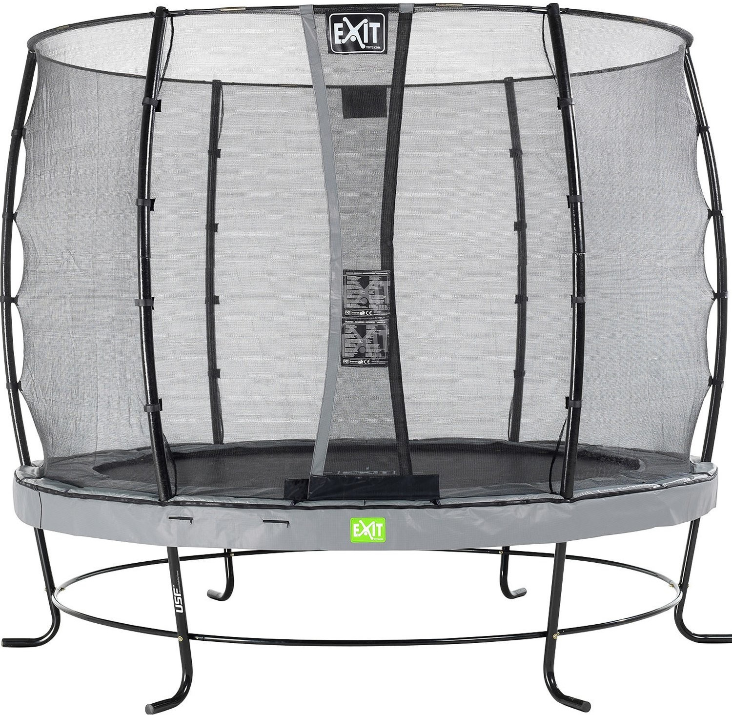Exit Trampolin Elegant 253 cm with Economy Safty Net grey