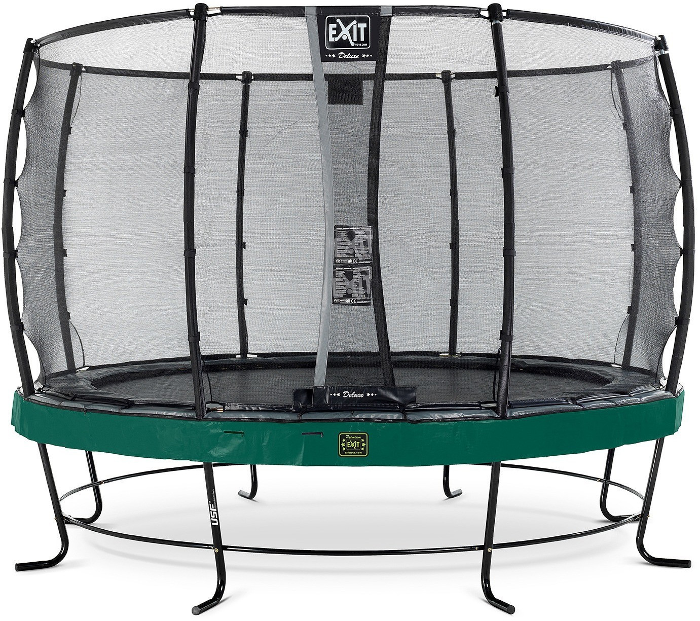 Exit Toys Trampolin Elegant Premium 366 cm with Deluxe Safty Net green
