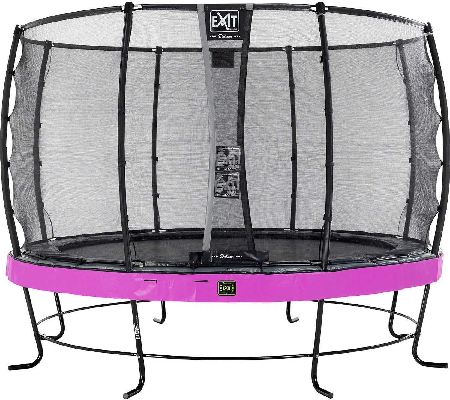 Exit Trampolin Elegant Premium 366 cm with Deluxe Safty Net purple