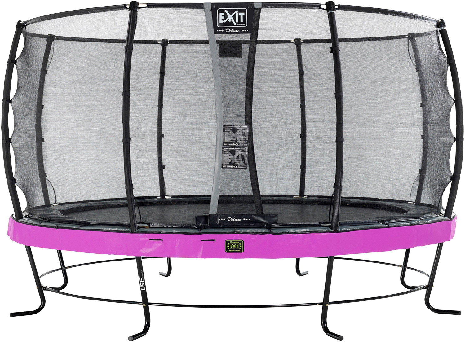 Exit Trampolin Elegant Premium 427 cm with Deluxe Safty Net purple