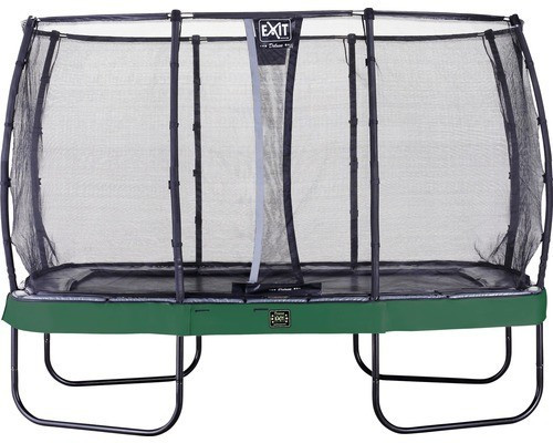 Exit Toys Trampolin Elegant Premium 214x366 cm with Deluxe Safty Net green