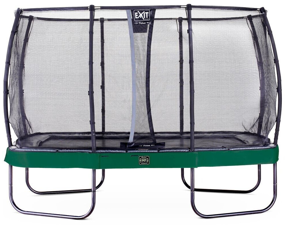 Exit Toys Trampolin Elegant Premium 244x427 cm with Deluxe Safty Net green