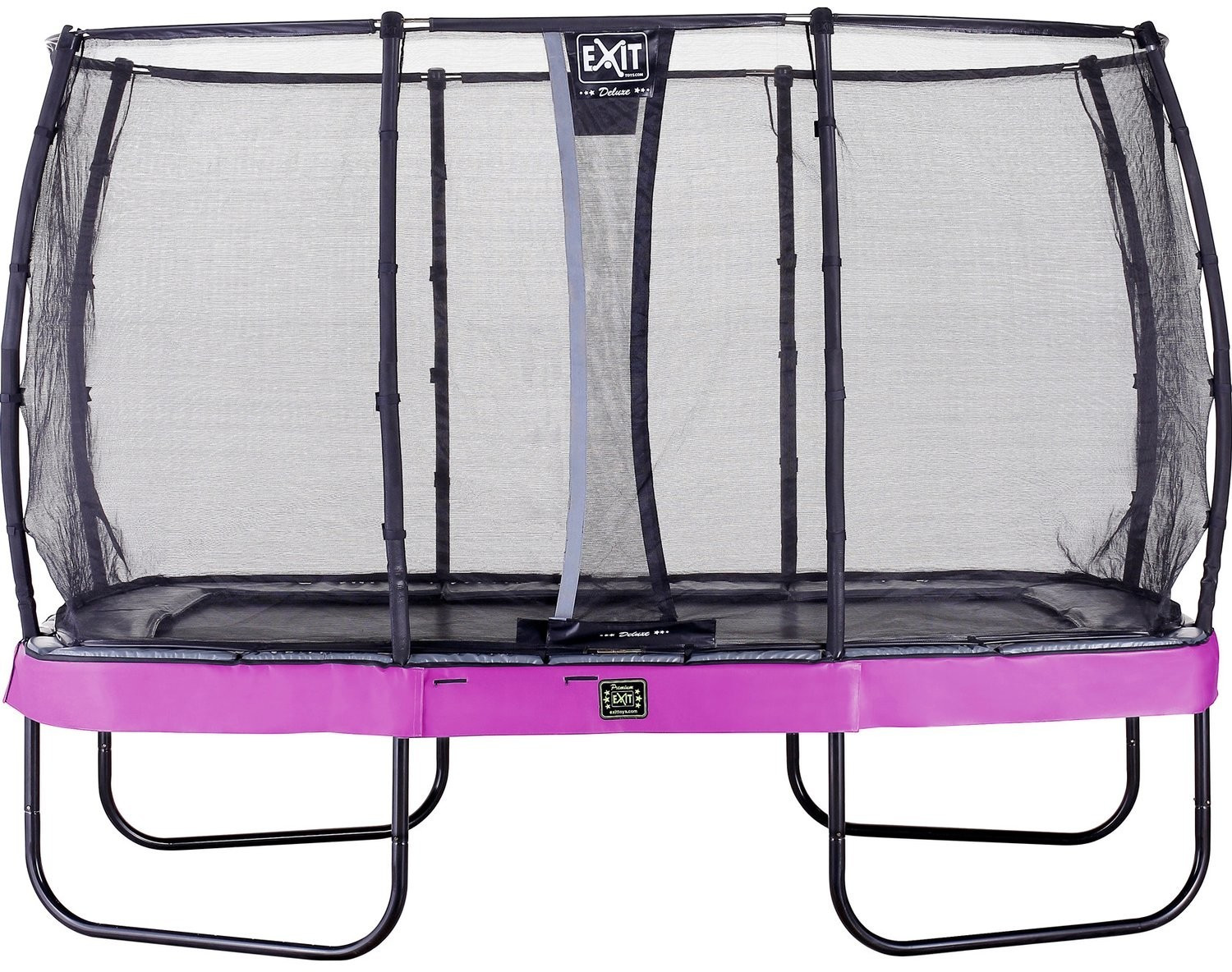 Exit Trampolin Elegant Premium 244x427 cm with Deluxe Safty Net purple