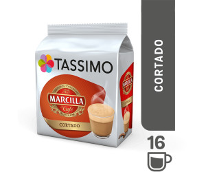 Café con leche en cápsulas Marcilla Tassimo 16 unidades de 11,5 g.