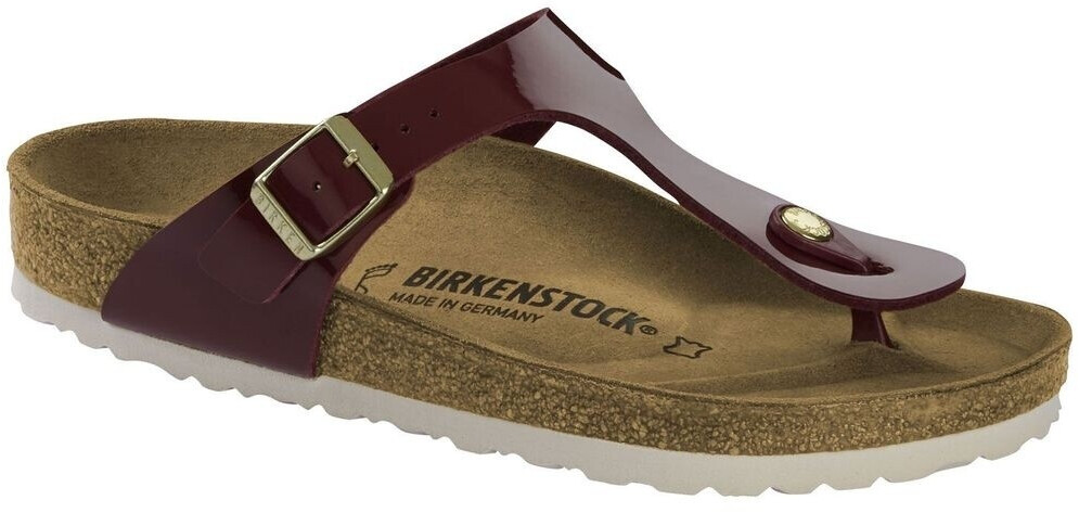 Birkenstock Gizeh Birko Flor patent bordeaux au meilleur prix sur idealo