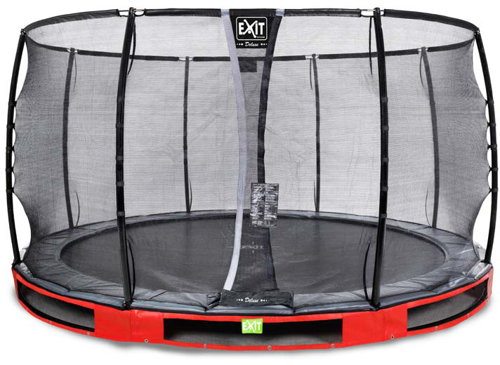 Exit Trampolin Elegant Premium Inground 366 cm with  Deluxe Safty Net red