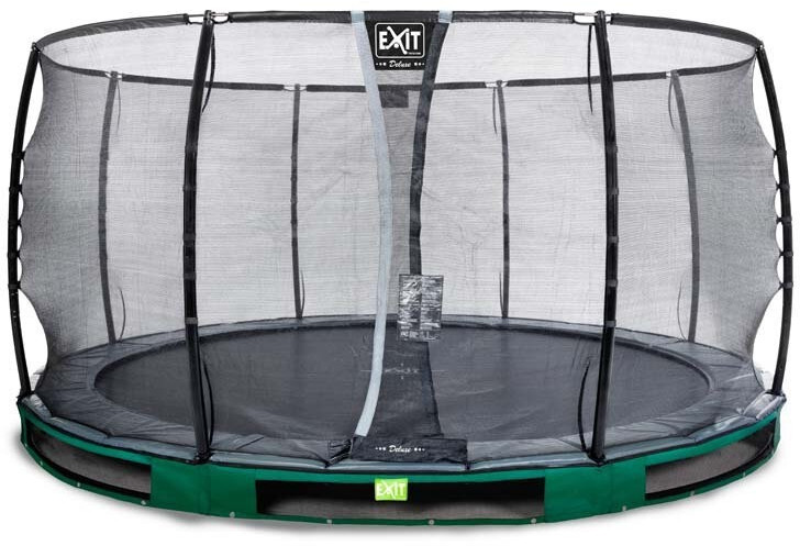 Exit Trampolin Elegant Premium Inground 427 cm with  Deluxe Safty Net green
