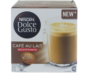 Buy Nescafé Dolce Gusto Cafe au lait Decaffeinato 16 Capsules from £4.99  (Today) – Best Deals on