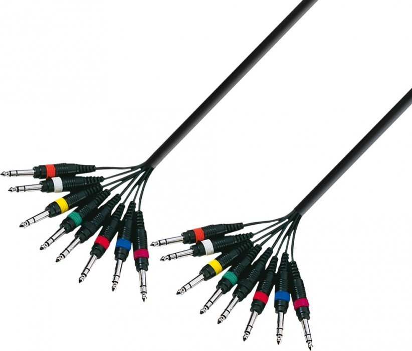 Photos - Cable (video, audio, USB) Adam Hall K3 L8 VV 0300 Multicore 8 x 6,3 mm stereo 