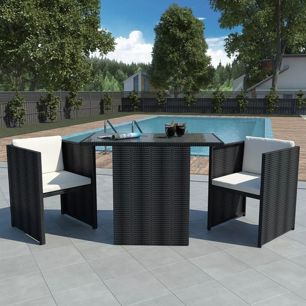 vidaXL GartenmöbelSet 7tlg. Poly Rattan schwarz (42484) ab 214,99