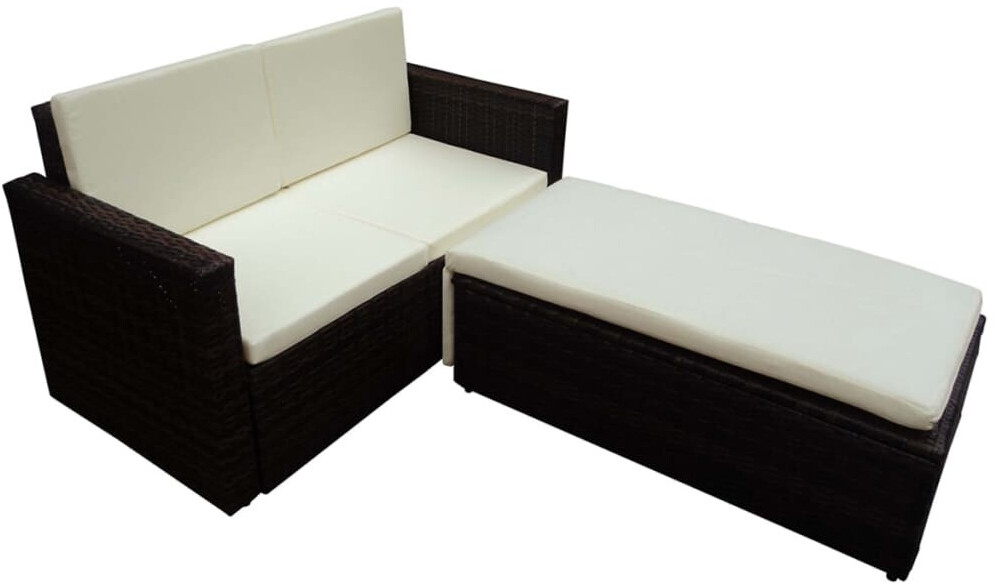 vidaXL Gartensofa-Set 7-tlg. Poly Rattan grau (44422) ab 286,99