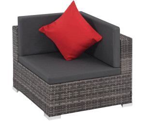 Ensemble Canapé Jardin 8 Pièces Noir Rotin Synthétique - Table, Bancs, Canapés, Pour 5 Personnes