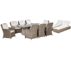 Vidaxl Garten Essgruppe 29 Tlg Poly Rattan Braun Weiss 44139 Ab 1 338 99 Preisvergleich Bei Idealo De
