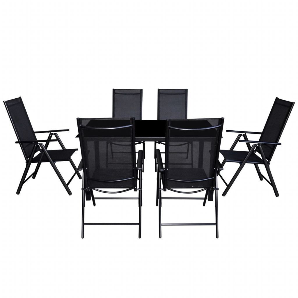 VidaXL Mobilier à dîner de jardin chaises pliables aluminium 7 pièces (41736)