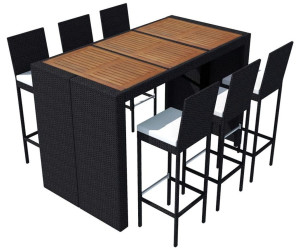 Vidaxl Garten Essgruppe 13 Tlg Poly Rattan Akazienholz Tischplatte 42580 Ab 338 99 Preisvergleich Bei Idealo De