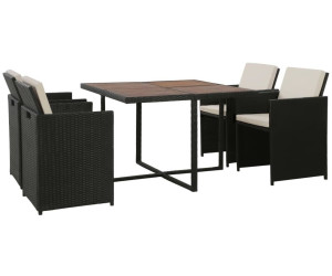 Vidaxl Garten Essgruppe 13 Tlg Schwarz Braun Poly Rattan 43900 Ab 322 99 Preisvergleich Bei Idealo De