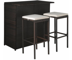 Vidaxl Gartenbar Set 5 Tlg Poly Rattan Braun Cremeweiss 44174 Ab 278 00 Preisvergleich Bei Idealo De