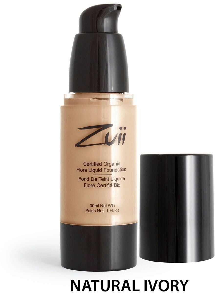 Zuii Organic Flora Liquid Foundation - Natural Ivory (30ml)