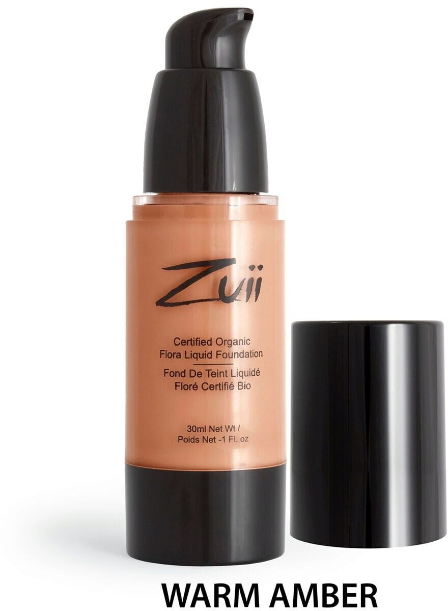 Zuii Organic Flora Liquid Foundation - Warm Amber (30ml)