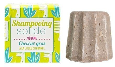 Lamazuna Shampooing solide pour cheveux secs à la litsée citronnée 55 g