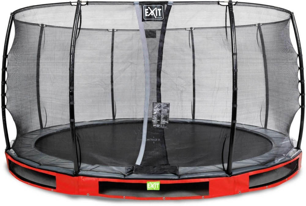 Exit Trampolin Elegant Inground 427 cm with Economy Safty Net red