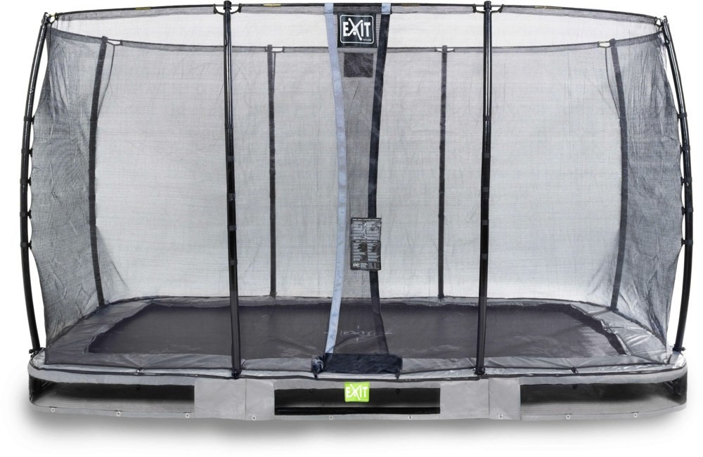 Exit Trampolin Elegant Inground 214x366 cm with Economy Safty Net grey