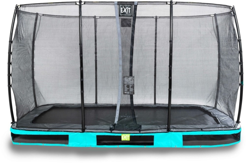 Exit Trampolin Elegant Inground 214x366 cm with Economy Safty Net blue