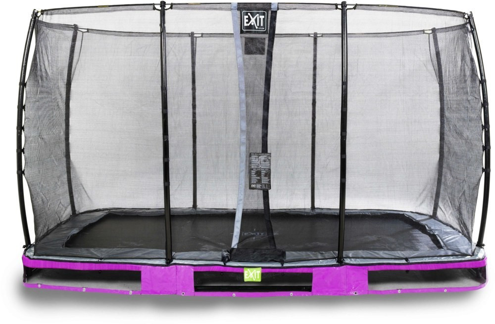 Exit Trampolin Elegant Inground 214x366 cm with Economy Safty Net purple